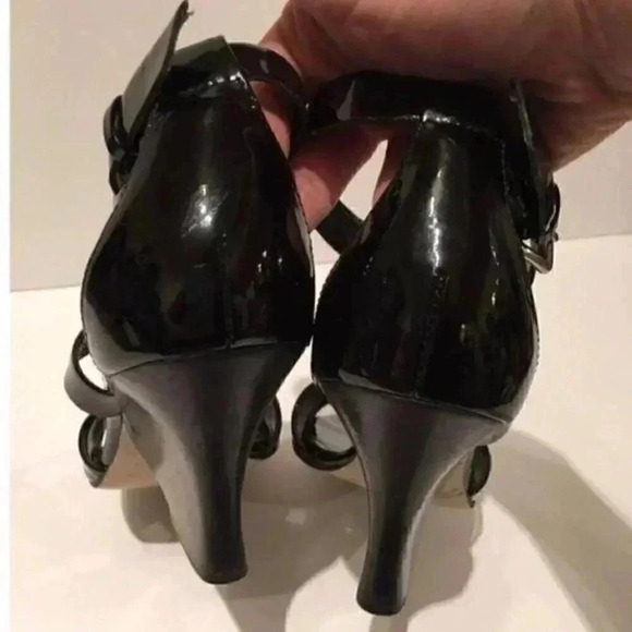 Franco Sarto Heels 7 Patent Leather Funky Chunky - Picture 5 of 8